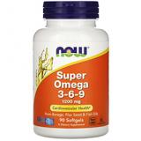 NOW Foods Супер Омега 3-6-9 1200 мг (90 капс)