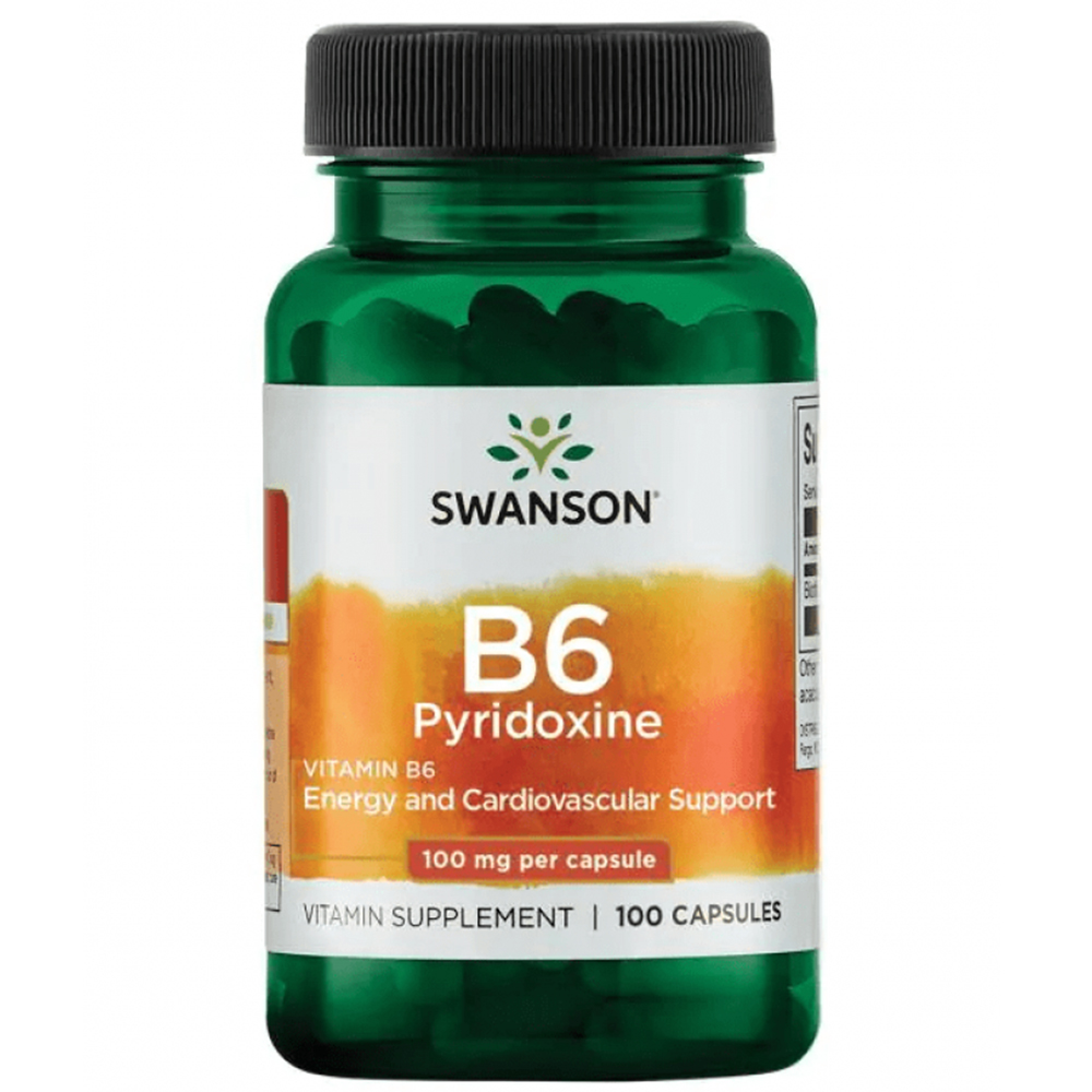 Swanson Vitamin B6 Pyridoxine 100 mg Витамин B6 Swanson Vitamin B6 Pyridoxine 100 mg
