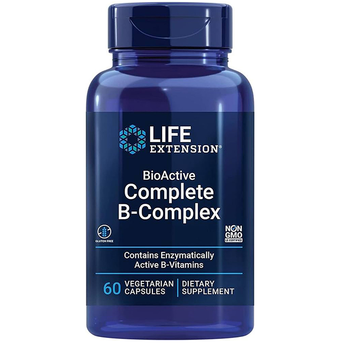 Life -Extension- BioActive- Complete- B-Complex- 60- veg- capsules Life Extension BioActive Complete B-Complex 60 вег.капс.