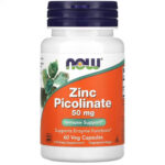 Now Foods, Zinc Picolinate 50 мг (60 капс.), цинк пиколинат