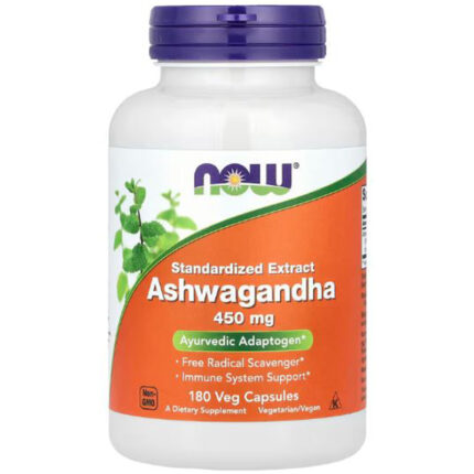 Ашваганда Now Foods Ashwagandha Extract 450 мг 180 вег.капс.